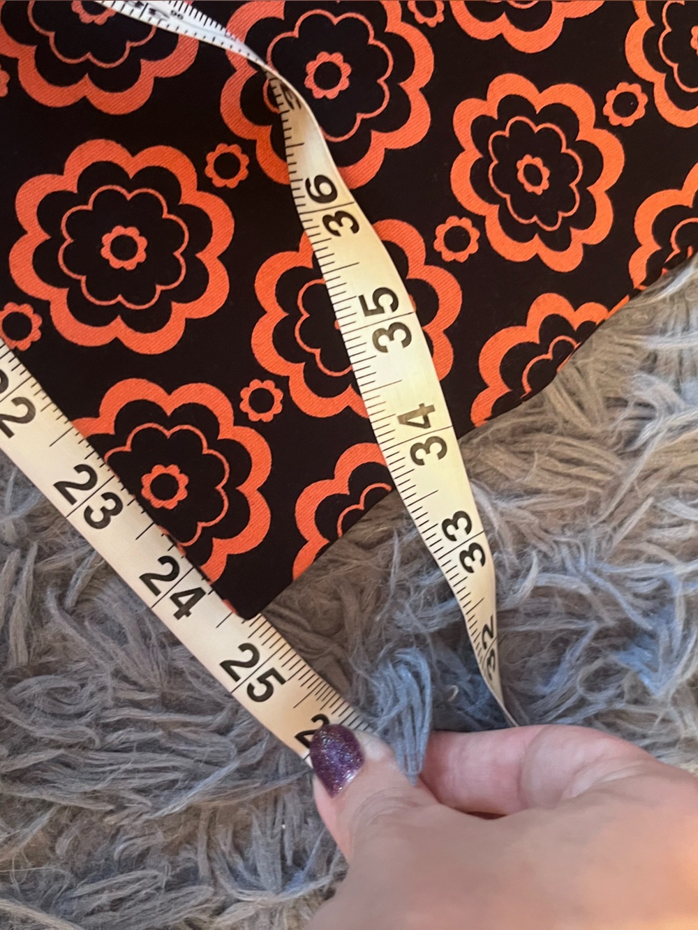 Anthro Maeve Orange Black The Colette Wide-Leg Ponte Floral Print Pants Size 32 - Picture 7 of 7